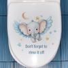 Cartoon Little Elephant Star Moon Bathroom Toilet Toilet Home Beautification Stickers