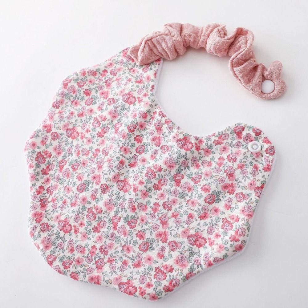 360-Degree Coverage Drool Bib Cotton Gauze Burp Cloth Soft Baby Feeding Bib For Newborn Infants