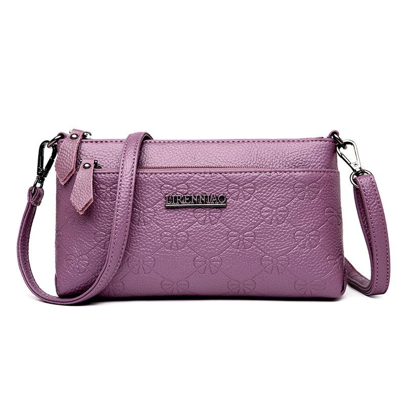 

Middle-aged mother bag 2025 new clutch bag change mobile phone bag women s satchel Korean version versatile fashion shoulder bag фиолетовый