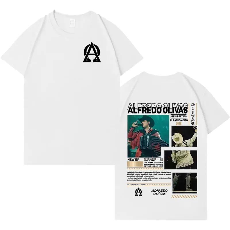 Alfredo Olivas 2026 New Album Tide Graphic Tee Unisex Harajuku Y2K Casual Bestselling Crewneck 100 Cotton Short Sleeve