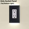 Outlet Cover Wall Socket Plate Double Led Night Light Sensor Coverplate Plug