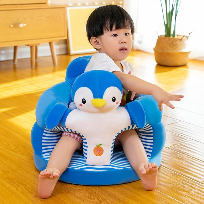 Portable Baby Sitting Chair Baby Learning Sit Sofa Chair Cartoon Animal Pattern Toddler Couch Seat for Infants Toddlers