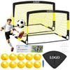 Kids' Portable Foldable Football Training Goal Set - Easy Install Fiberglass Rods for Outdoor Sports