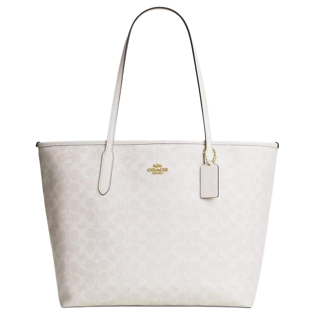 Coach City 33 Classic Logo Tote Bag Women tote Chalk-White CV976-IMXU5