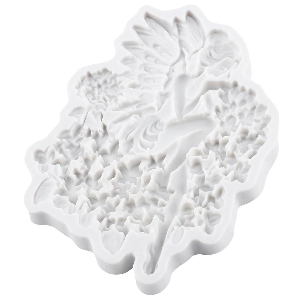 Flower Fairy Silicone Mold Butterfly Fairy Fondant Molds Cake Decorating Tools Theme Cake Dessert Decorated Chocolate Candy Mold