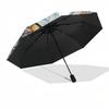 1pc Butterfly Stained Glass Mandala Umbrella with Plastic Handle,Suitable for All Seasons Home Travel Outdoor UmbrellaDD167