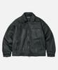 Frizmworks Destroyed Cowhide Leather Jacket _ Washed Olive