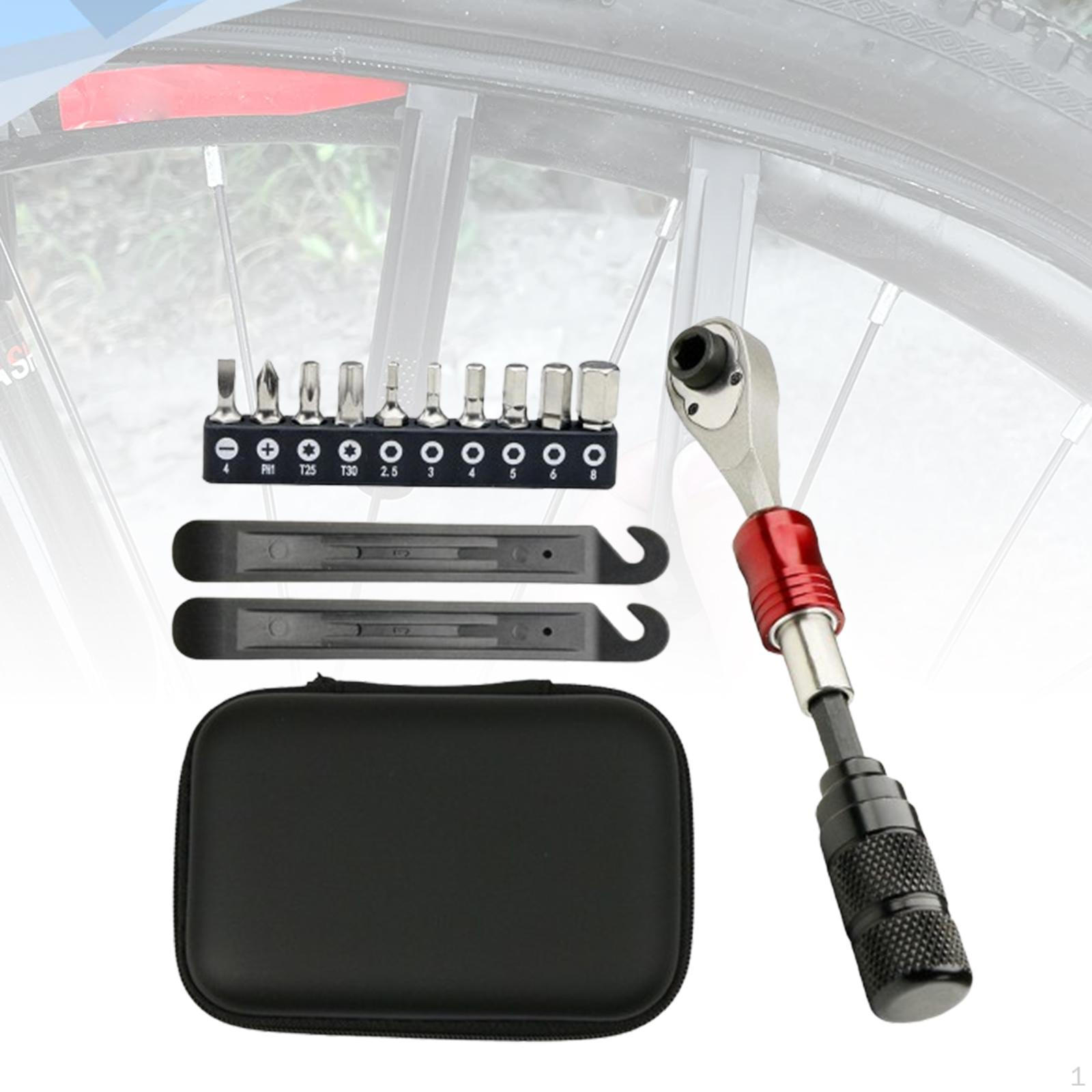 

Велосипедный ключ-трещотка, набор инструментов для велосипеда, многофункциональный с сумкой для хранения, ручные инструменты, многофункциональный No Pump