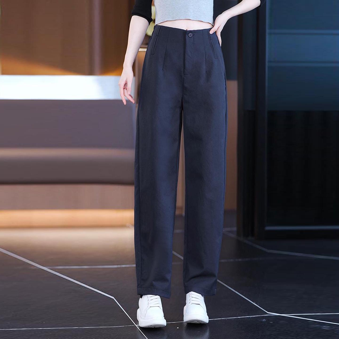 

Women s Dark Blue High-Waisted Skinny Harem Pants - Spring/Summer 2026 3XL / 31 [Recommended weight: 135-145 lbs]