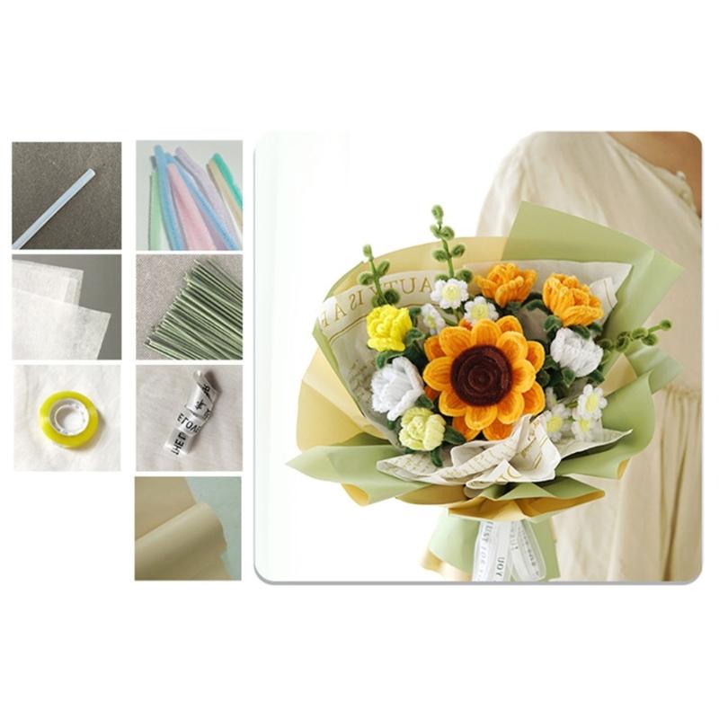 Pipe Cleaners Flower Set Chenilles Stems Craft Supplies for DIY Art and Craft Projects Party Decorations