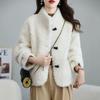Women's Korean Style Lamb Shearling Winter Coat - Petite Lambswool Fur 2025.