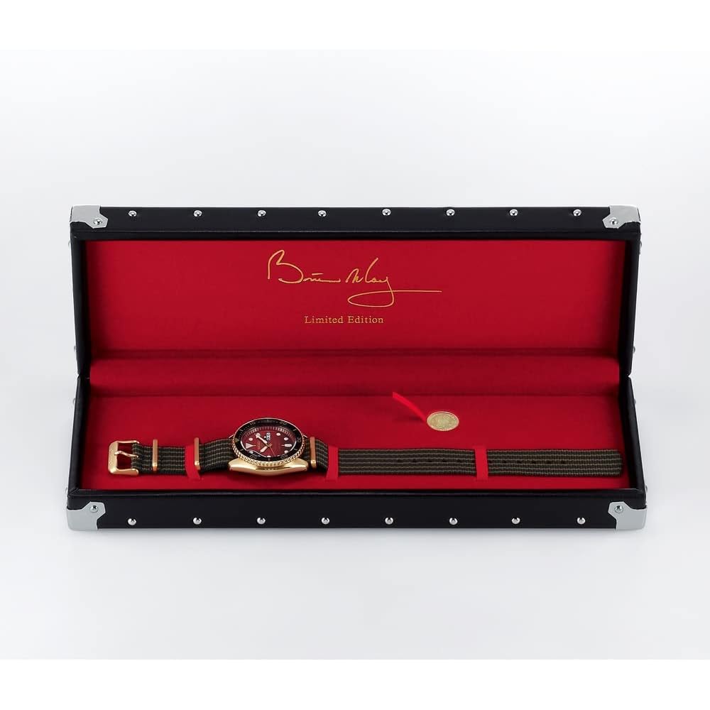 Seiko 5 Sports Brian May Collaboration Limited Edition Automatic Mechanical Watch Red Men's SBSA160