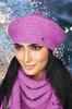 Ofelia - Pink Women' Winter Beret Elegant and Warm Kamea Beret