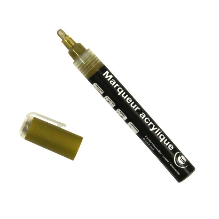 Marqueur peint - MEGACREA DIY - Multicolore - Haute pigmentation - Indélébile - Lot de 4 pièces