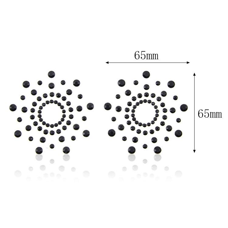 1Pair Self Adhesive Nipple Cover Stickers Chest Pastie Breast Bras Rhinestone Nipple Accessories