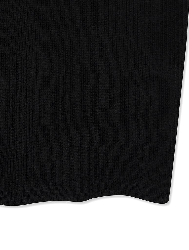 NOIRER Lux Cotton Basic Half Knit (Black)