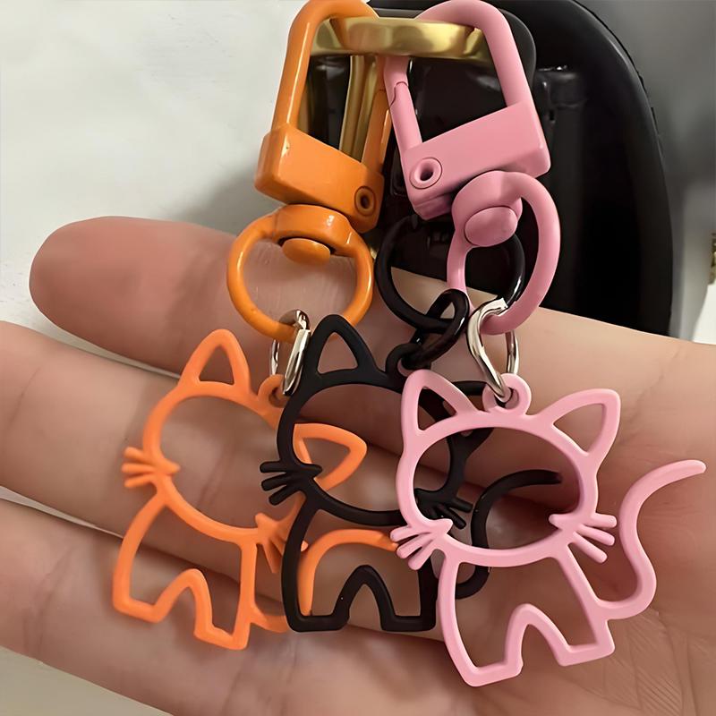 1PC Lobster Buckle Keychain Marker Alloy Creativity Cat Keychain Decoration DIY Gift Pendant Design Party