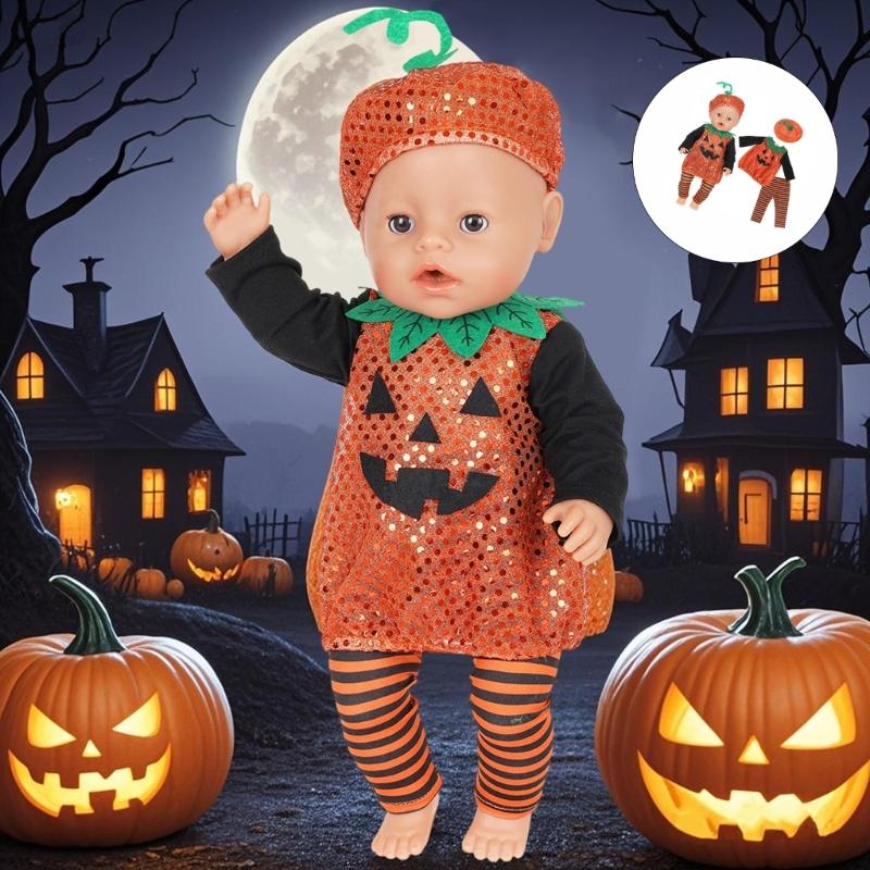 Festival Doll Outfit For 16-18Inch Figure Doll Halloween Christmas Costume Holiday Theme Clothes for Kids Pretend Play