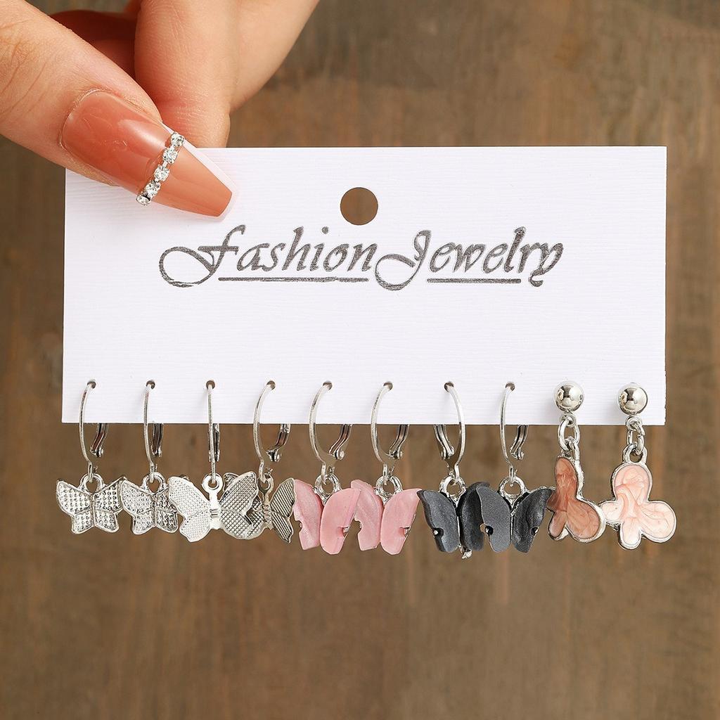 Schmetterling Ohrringe Farbe Acryl Schmetterling Damen Ohrringe Kleine Frische Süße Schöne Mädchen Farbe Ohrringe Schmuck