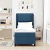 Boxspring Bed with Headboard Blue 80 x 200 cm Fabric