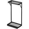 Towel Rack Upper Shelf 2-Tier Black Approx. W18 X D12.5 X H34cm Tower Simple Installation 6626