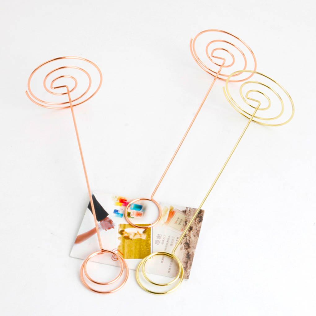 20pcs Table Number Holder Round Table Stand Wedding Card Stand Paper Favor Clip