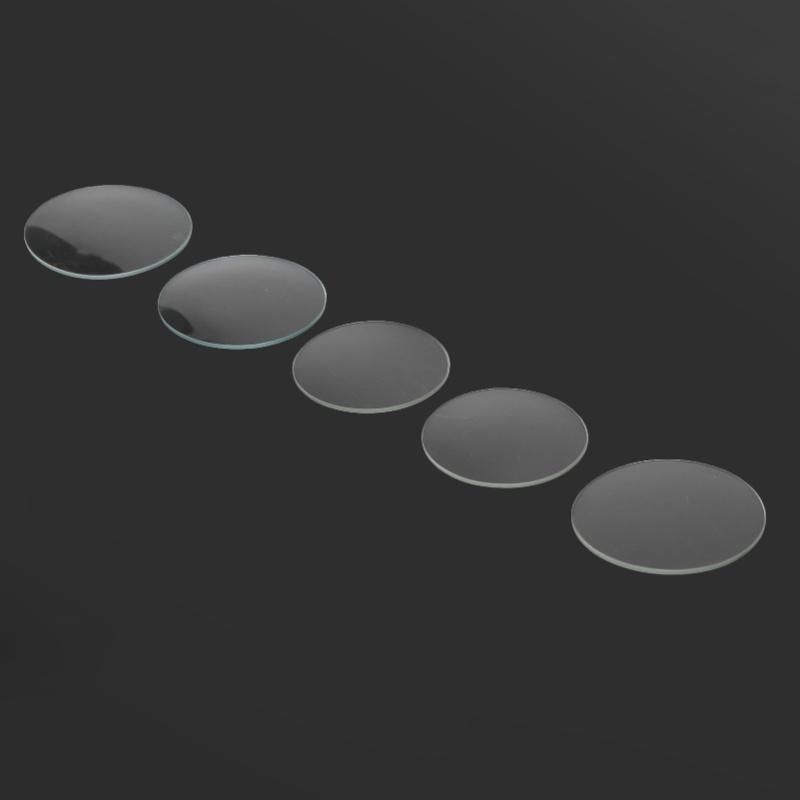 34Pcs Watch Glass Lens Mineral Convex Surface Concave Back Arch Measuring Cup Lid 16-32.5mm