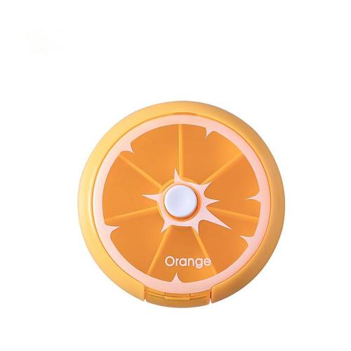 

Мини-коробка для таблеток, еженедельная коробка для таблеток, вращающаяся коробка для таблеток, органайзер для таблеток, портативный контейнер для путешествий, 7 дней, контейнер для таблеток оранжевый