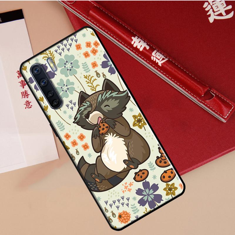 Funny little raccoon Case For Oppo A78 A38 A80 A60 A40 A18 A98 A58 A96 A76 A16 A94 A74 A54 A15 A17 A57 A77 A5 Pro