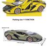 1/18 Lamborghini Sian New Energy Supercar Alloy Diecast Car Model Sound & Light Collection of Hobby Decorative Fine Ornaments