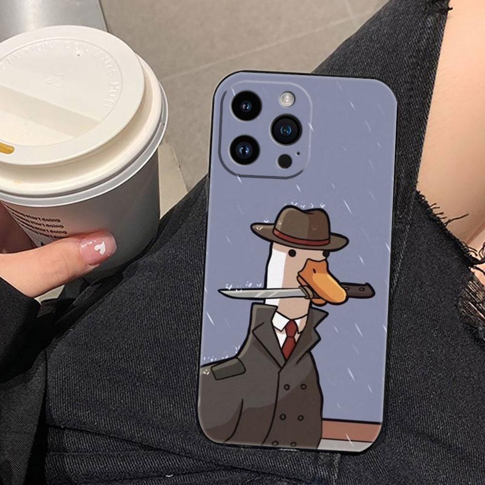Cartoon Duck Goose Cover Phone Case For iphone Apple 17 AIR 16E 16 15 14 13 12 11 Pro XR Max 8 7 Plus TPU Case Funda Shell Capa