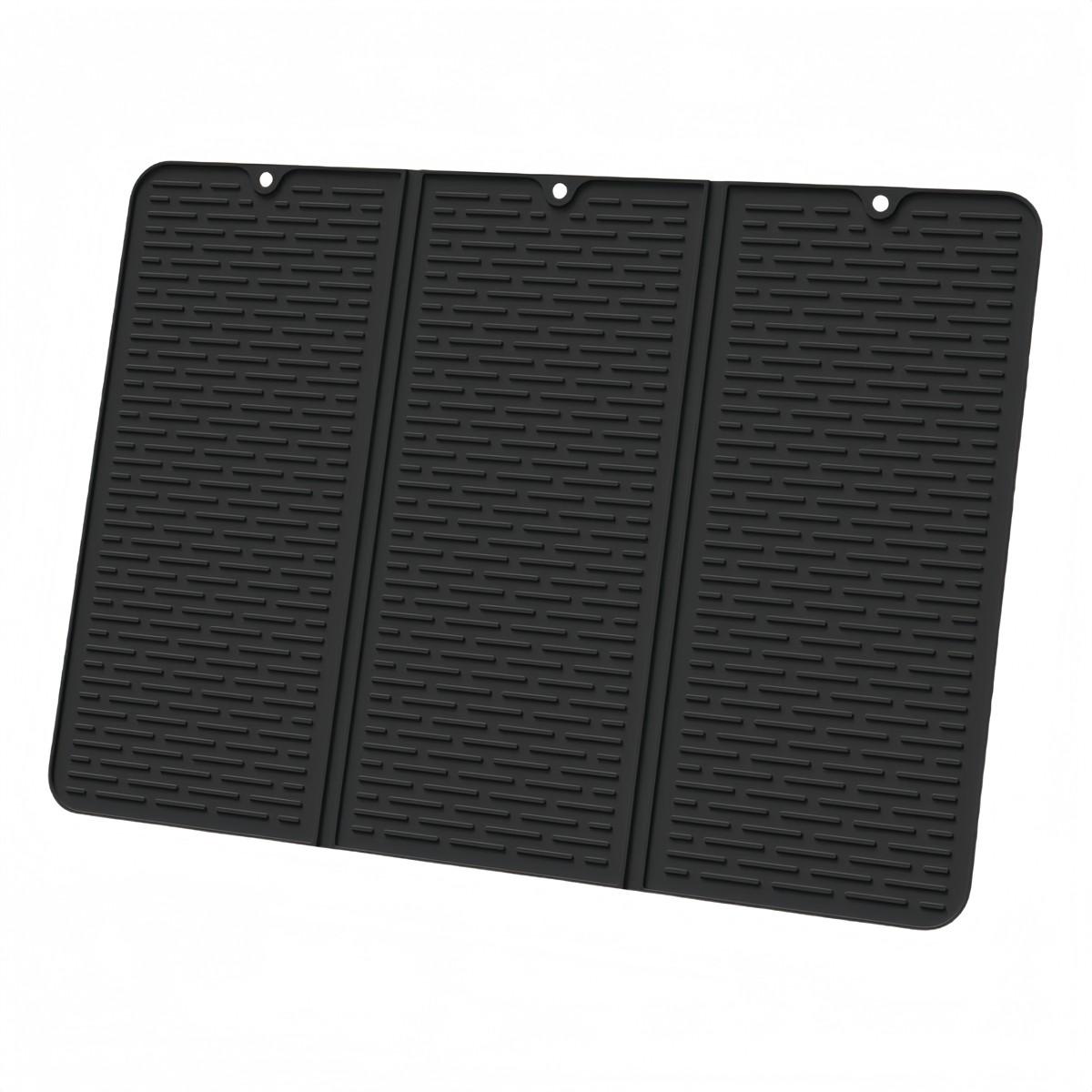 

Складной коврик для сушки Посудный коврик Силиконовый коврик для сушки чёрный