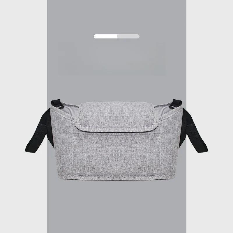

Universal Bag Baby Pram Organizer Bottle Holder Multipurpose Baby Seat Pocket Stroller Accessory Stroller Saddlebag Bag Mummy серый