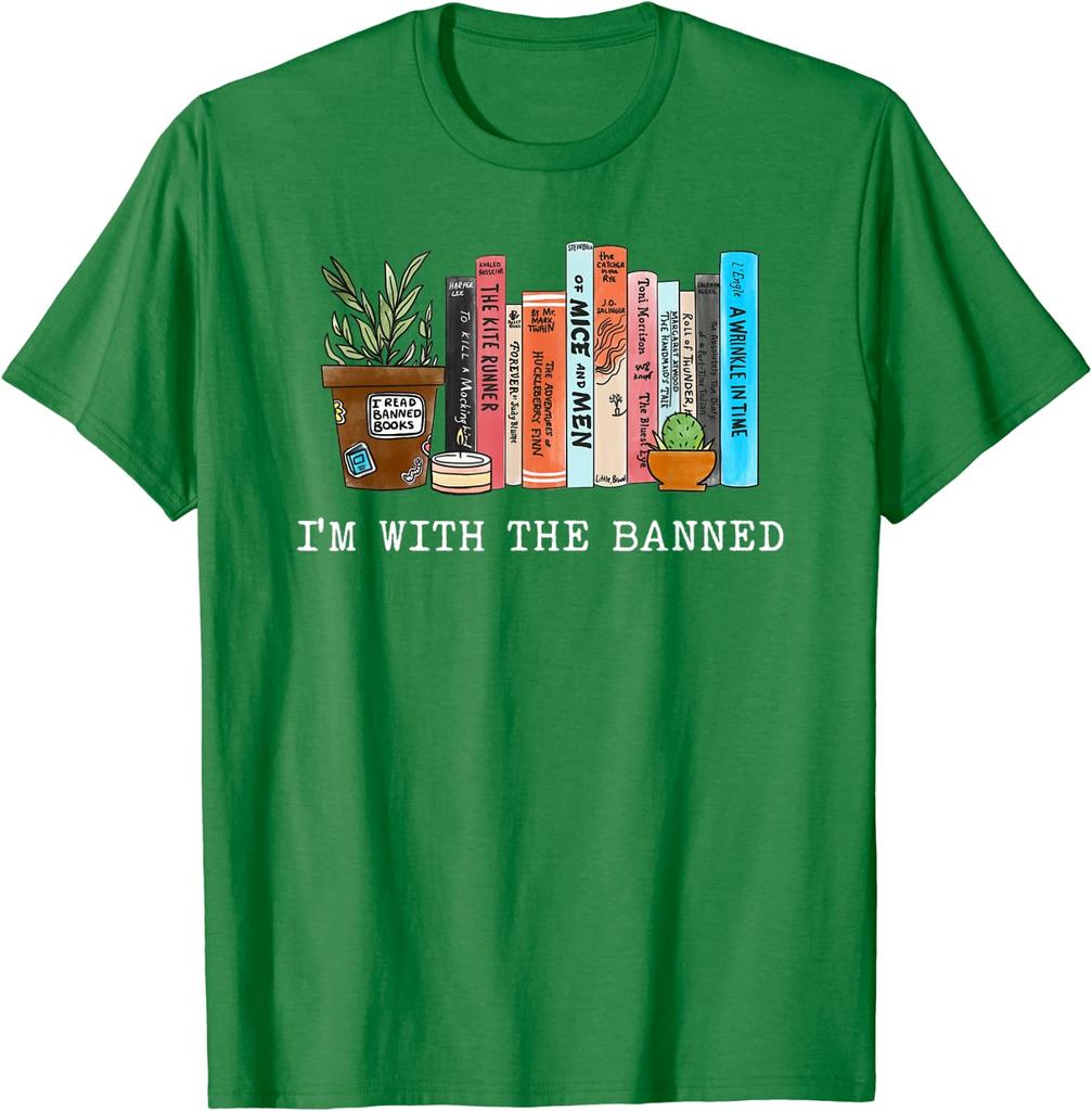 Im with The Banned Books I Read Banned Books Lovers TShirt Avid Reader Clothes Librarian Graphic Tee Tops Life Style Gifts