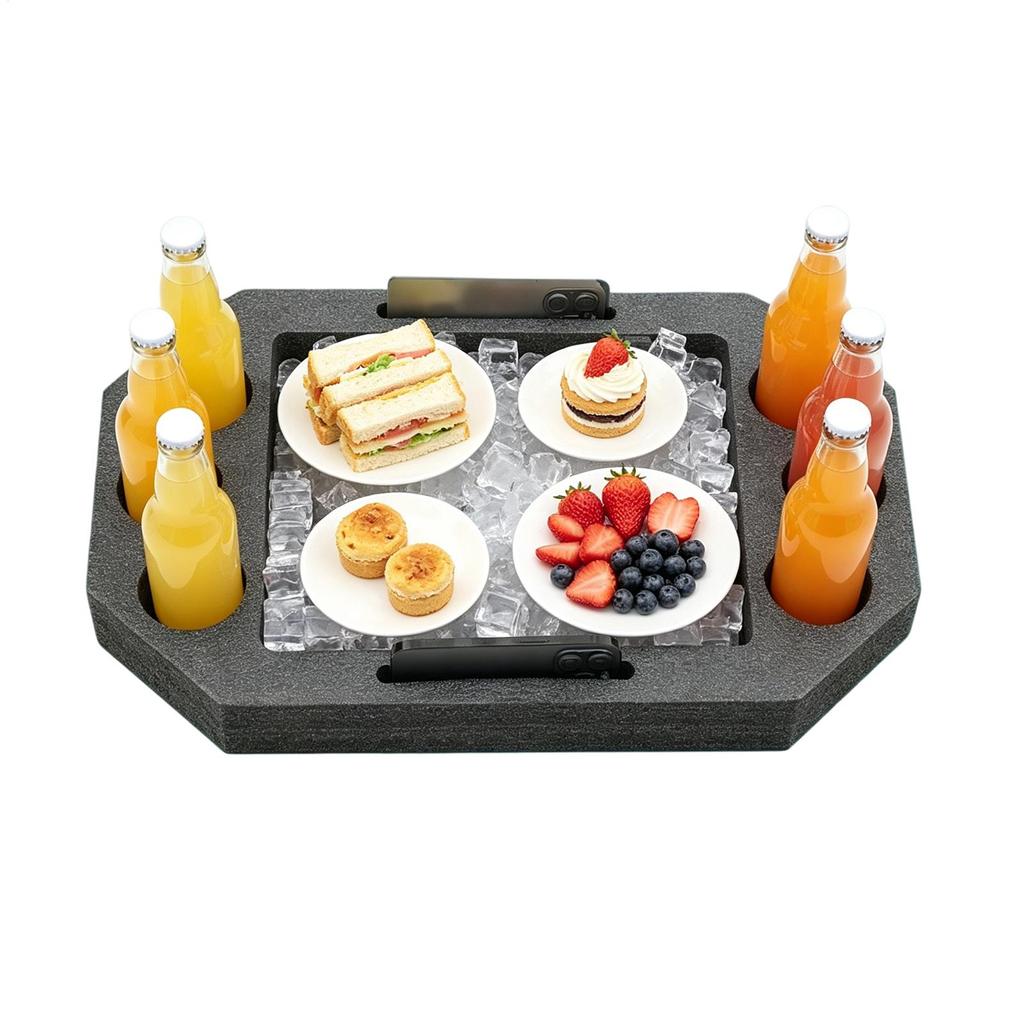 Multifunctioneel Zwevend Drankrek Meerdere Gaten Stabiele Zwembad Drijvende Tray Waterdichte Bekerhouder Zwevende Dranktray