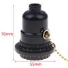 Pull Chain E26 E27 Lamp Socket Adapter Pull Switch Light Bulb Base Tool-Free Install for Home DIY Lighting Projects