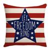 New Home American Flag Letter Print Sofa Office Linen Pillow Cover Cushion Cover