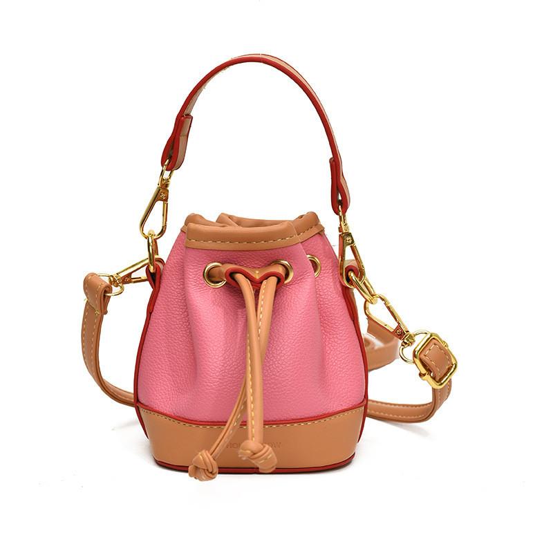 Mini Geometric Playful Bucket Bag For Children Trendy Handbag For Daily Adventures