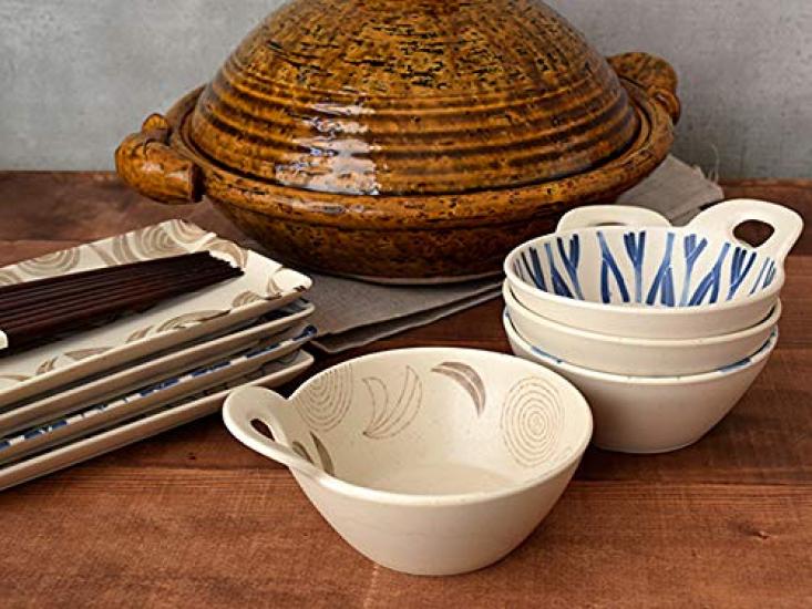 Tableware East Tonsui One-handed Small Bowl, Fruitful, 4 Pattern Set, Japanese Tableware, Serving Pot, Hotpot Food, Small Bowl, Pot, Tableware,