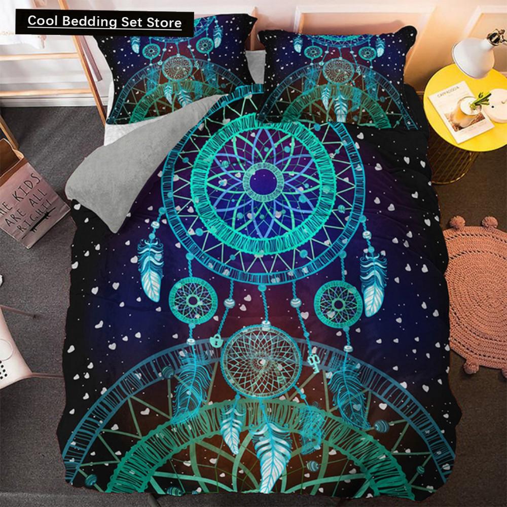 Comforter Bohemian Dream Bedding Set King Queen Size Colorful Catcher With Polyester For Teens Girls