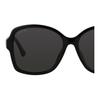 Gucci Full Frame Black Plate Frame Square Sunglasses Women's