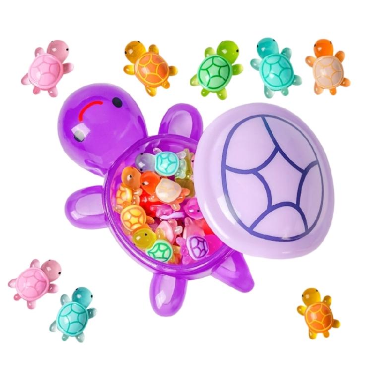 

301 шт. Миниатюрные светящиеся черепахи Пластиковые украшения для садов, кукольных домиков и проектов «Сделай сам» фиолетовый