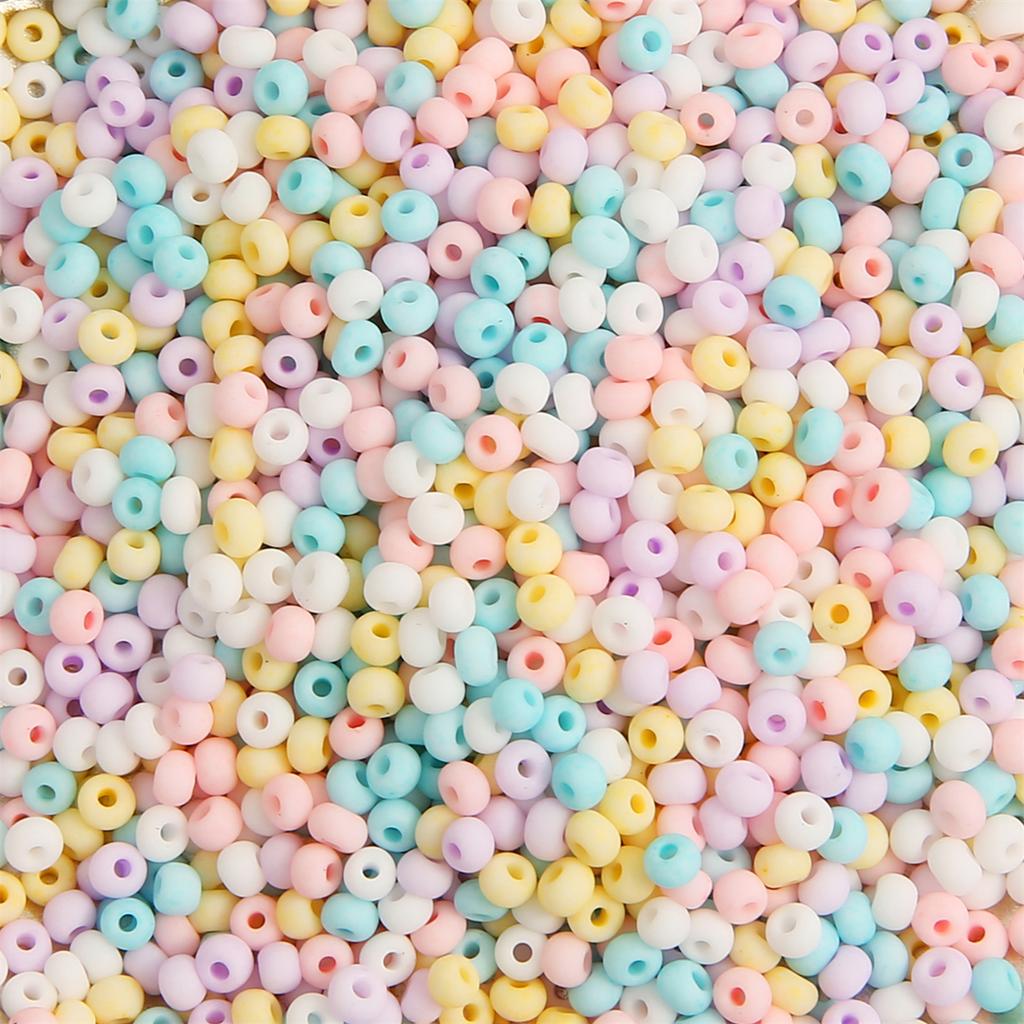 450G High Quality Seed Beads Macarons Frosted Polish Glass Beads for Bracelet Necklace DIY Jewelry Accessoreis Making