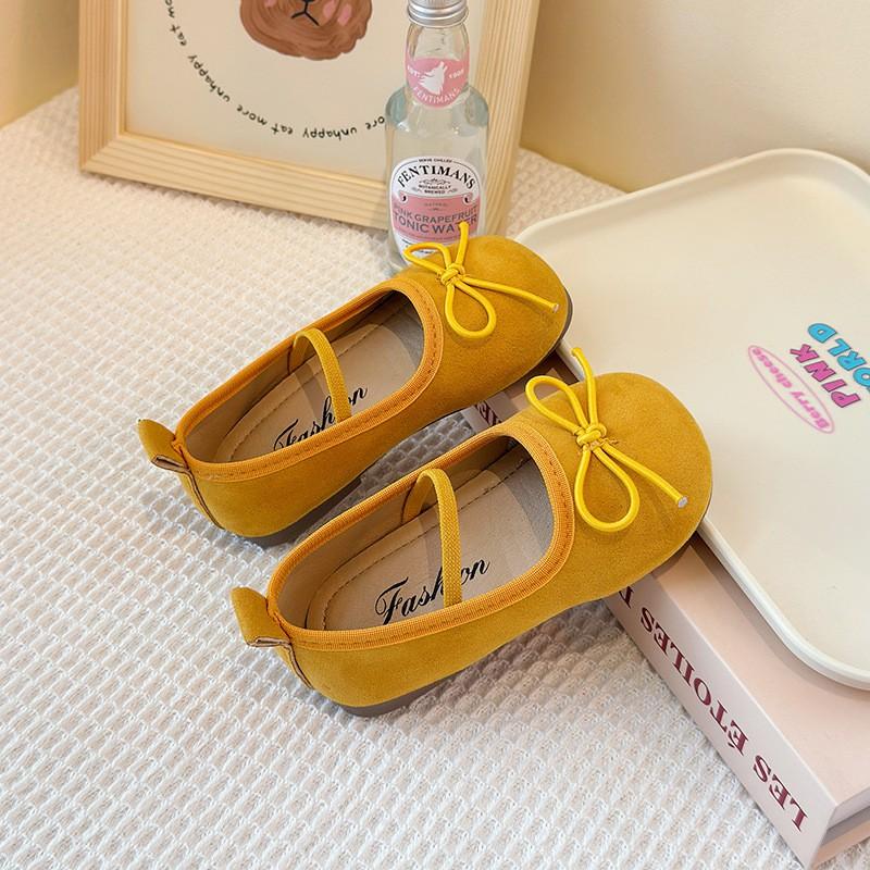 Girls Mary Jane Shoes 2026 Soft Sole Bow Decorated Princess Flat Toddlers 4-6 Years