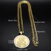 SAINT MICHAEL Archangel Crystal Hip Hop Necklace for Men Women Stainless Steel Rhinestone Big Pendant Necklaces Jewelry NZZZ506