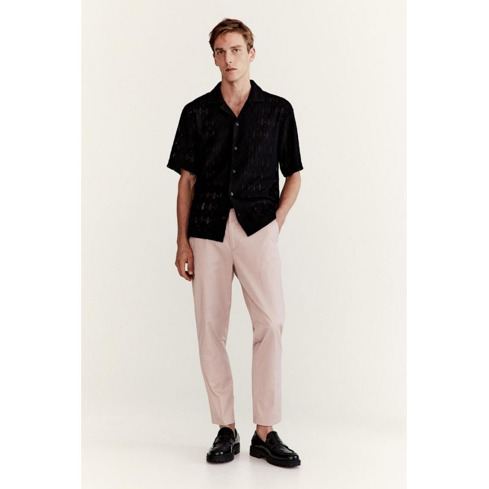 

H M slim fit twill pants dusty pink