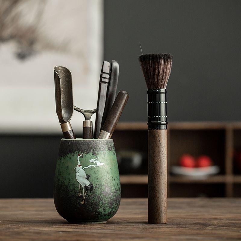 Black Sandalwood Solid Wood Tea Ceremony Six Gentlemen Suit Tea Making Tools Tea Clip Needle Spoon Chinese Tea Set Accessories