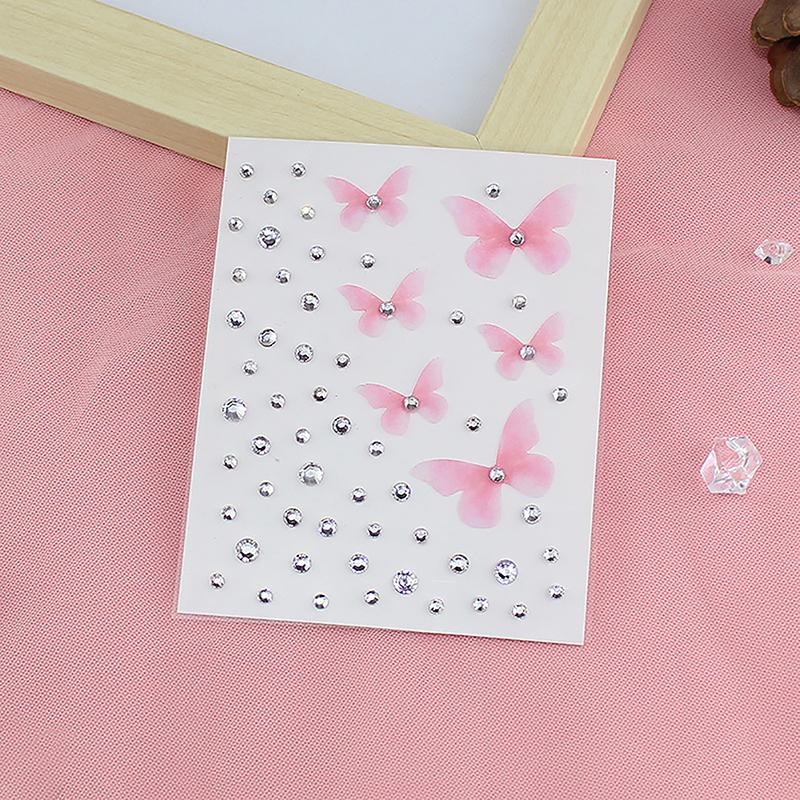 

Макияж Бабочка Лицо Наклейки Водонепроницаемые Временные Татуировки Наклейки Блестящие Тени Для Век Боди-Арт Фестиваль Украшения синий