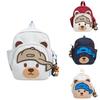 Children Cartoon Bear Backpack With Nylon Material And Curved Shoulder Straps For School Use