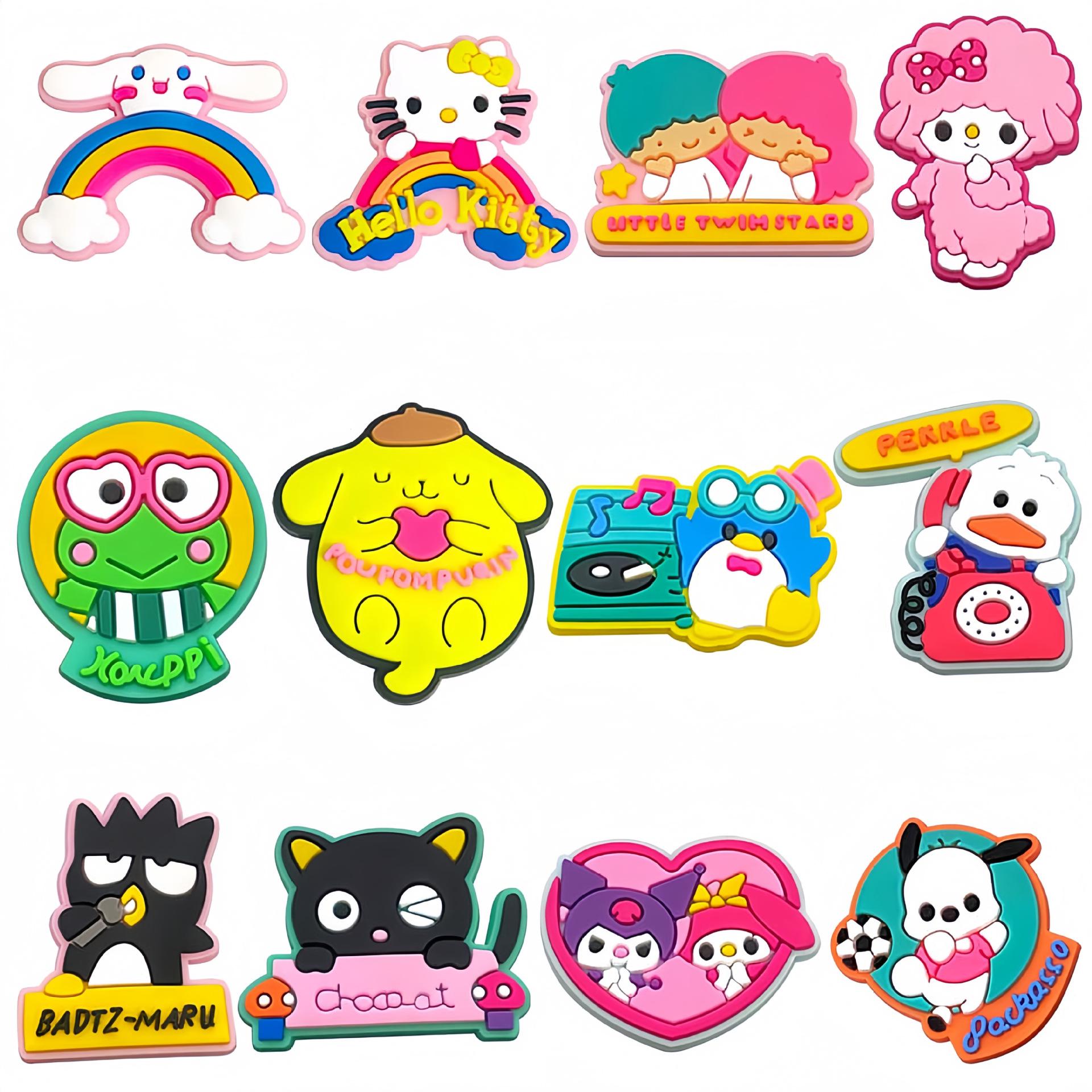 Sanrio Shoe Charm Clog Accessories - Soft PVC Rubber Decorative Buckles